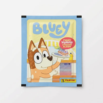 Panini Bluey Funny Yummy Sticker Collection Display - 1 packet x 5 Stickers