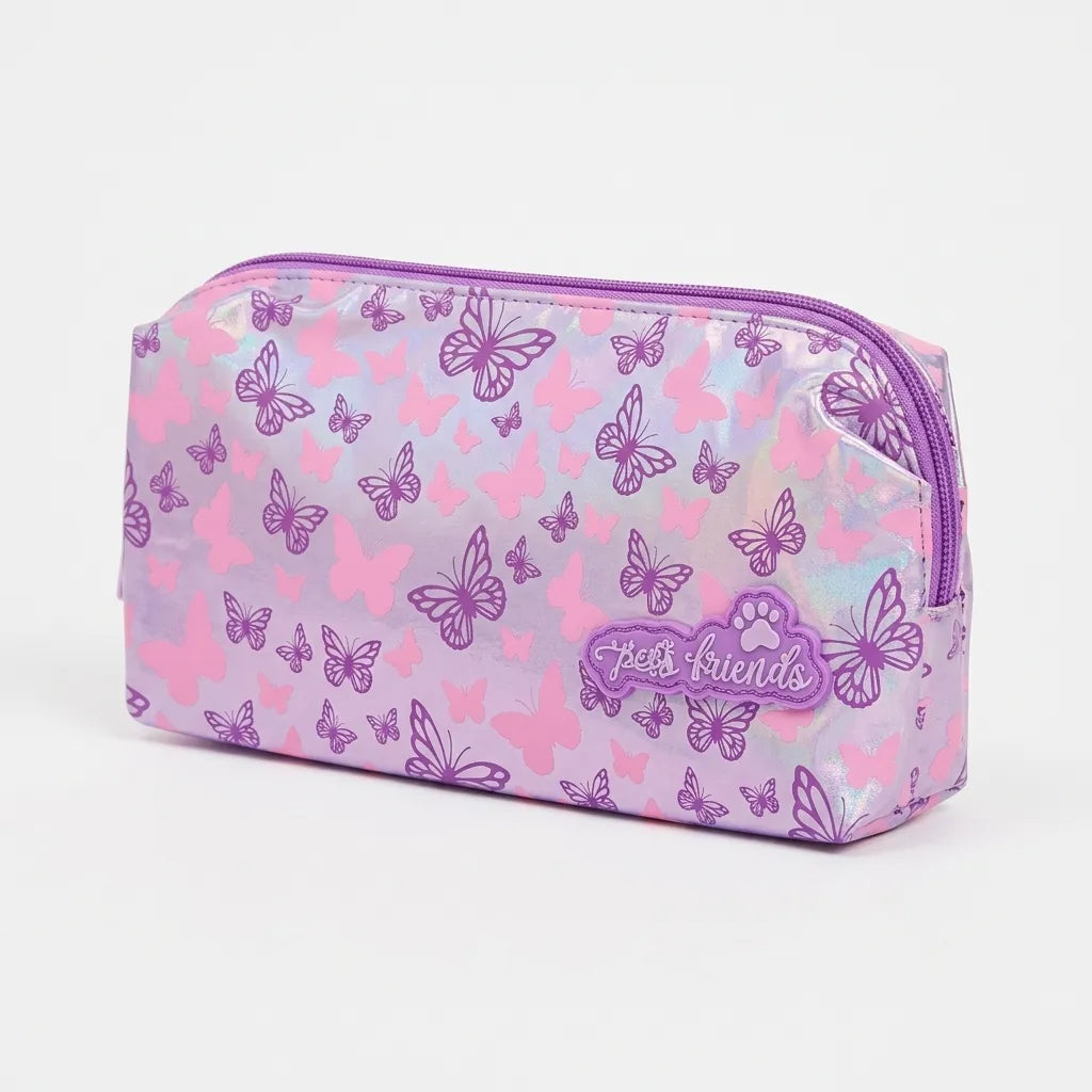Pet's Friends Butterfly Print Pouch - pencil case