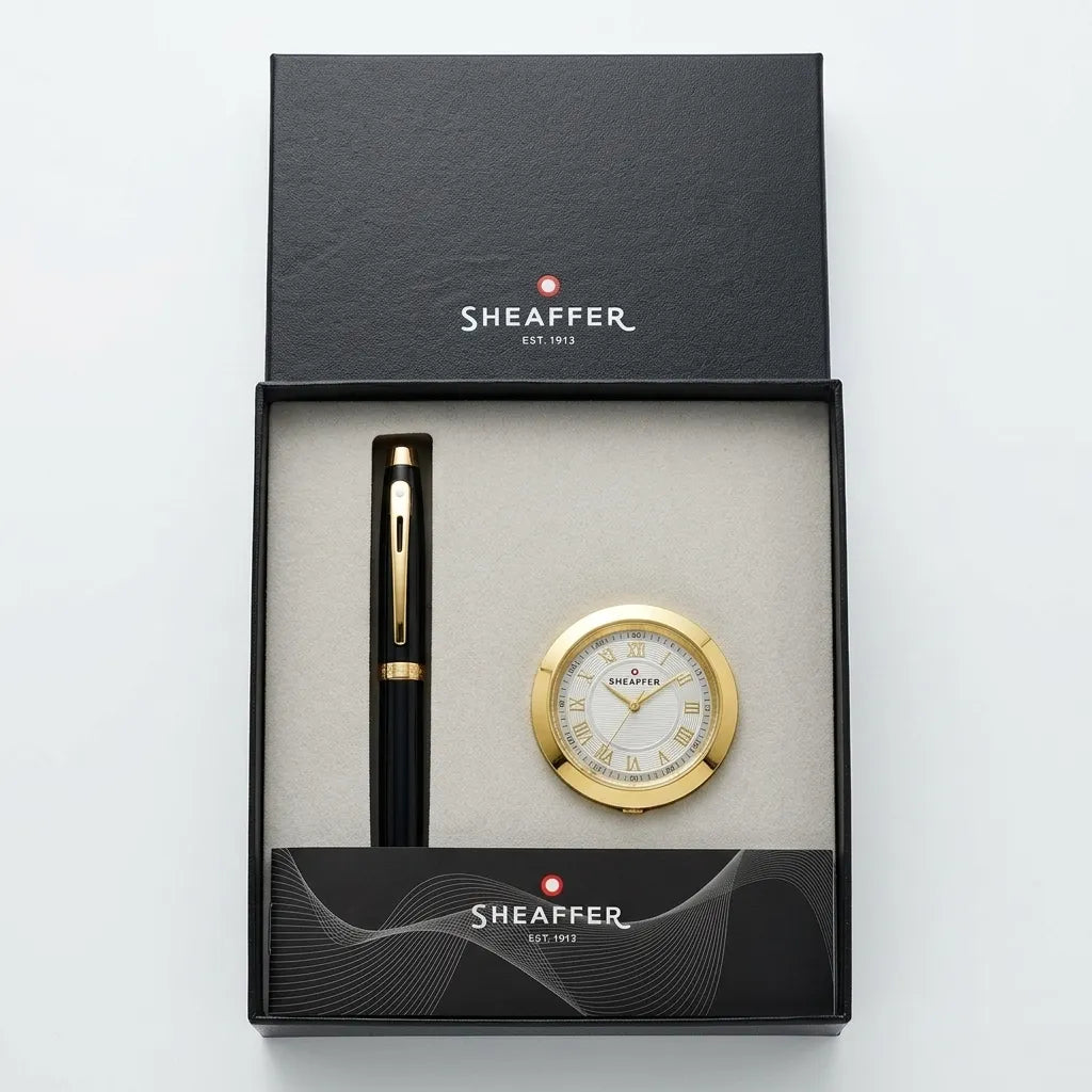 SHEAFFER Pen and Desk Clock Gift Set