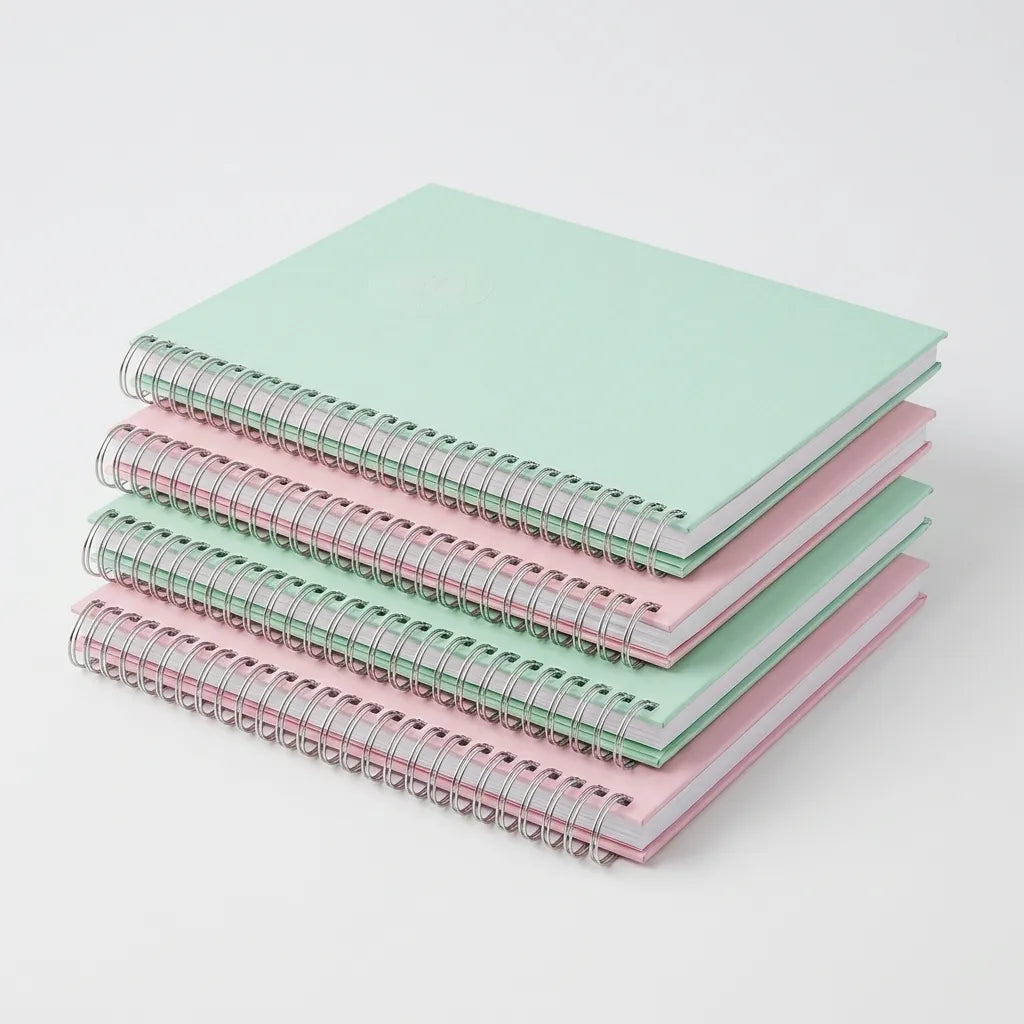 Pastel Pink and Mint Green Spiral Notebooks x1 pc