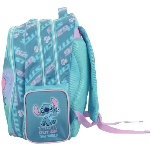 Disney Stitch Backpack 2 Large Compartments Fit A4 - 42 x 30 x 15cm
