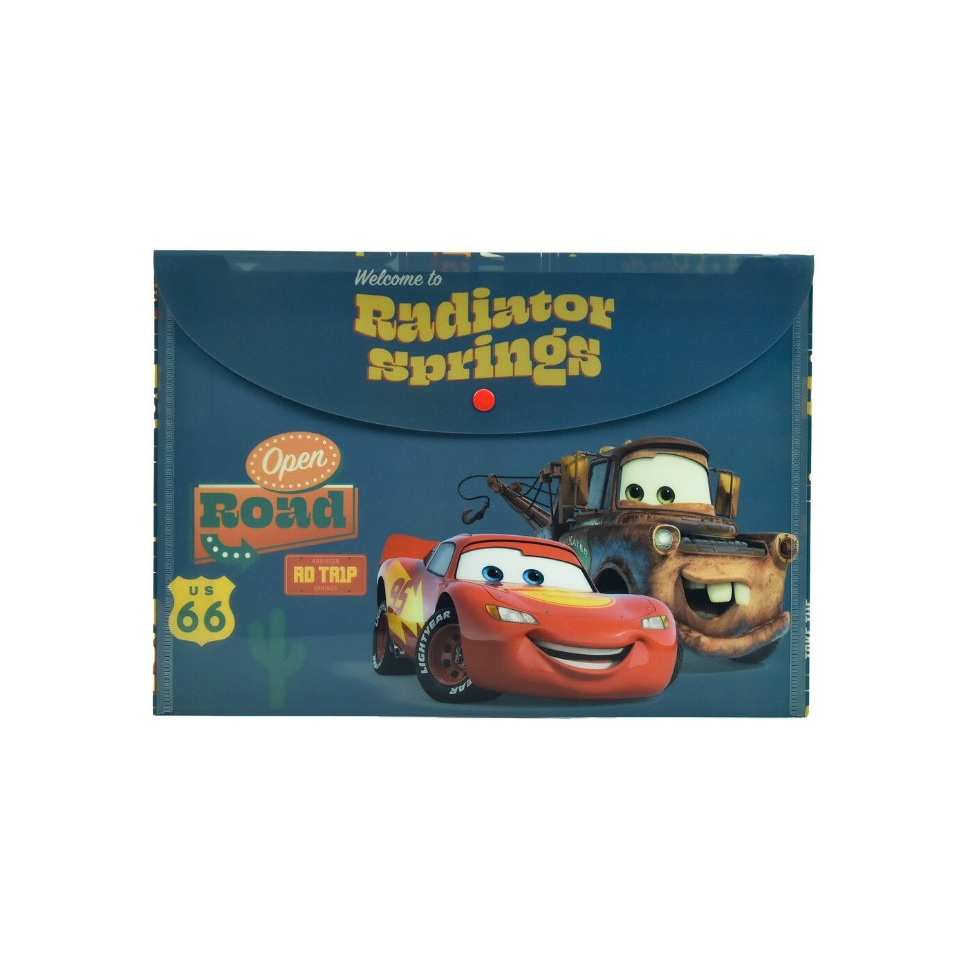 Cars A4 Button Folder