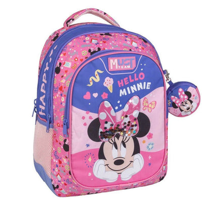 Must Disney Minnie Besties Forever School Backpack 2 zip fit A4