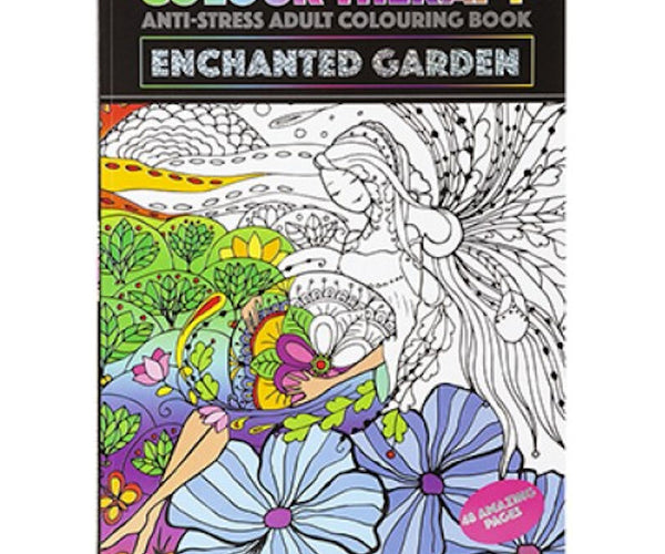 Colour Therapy A4 Anti-Stress Adult Colouring Book - Enchanted Garden