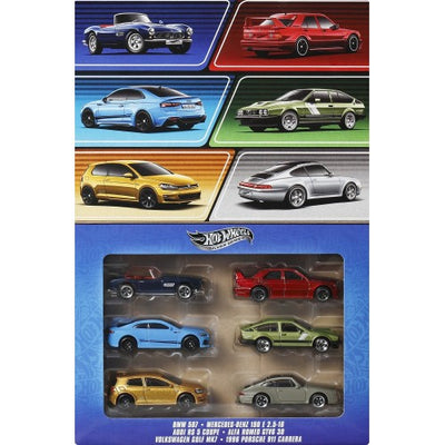 Hot Wheels 1:64 Scale Die-Cast European Vehicles 6-Pack