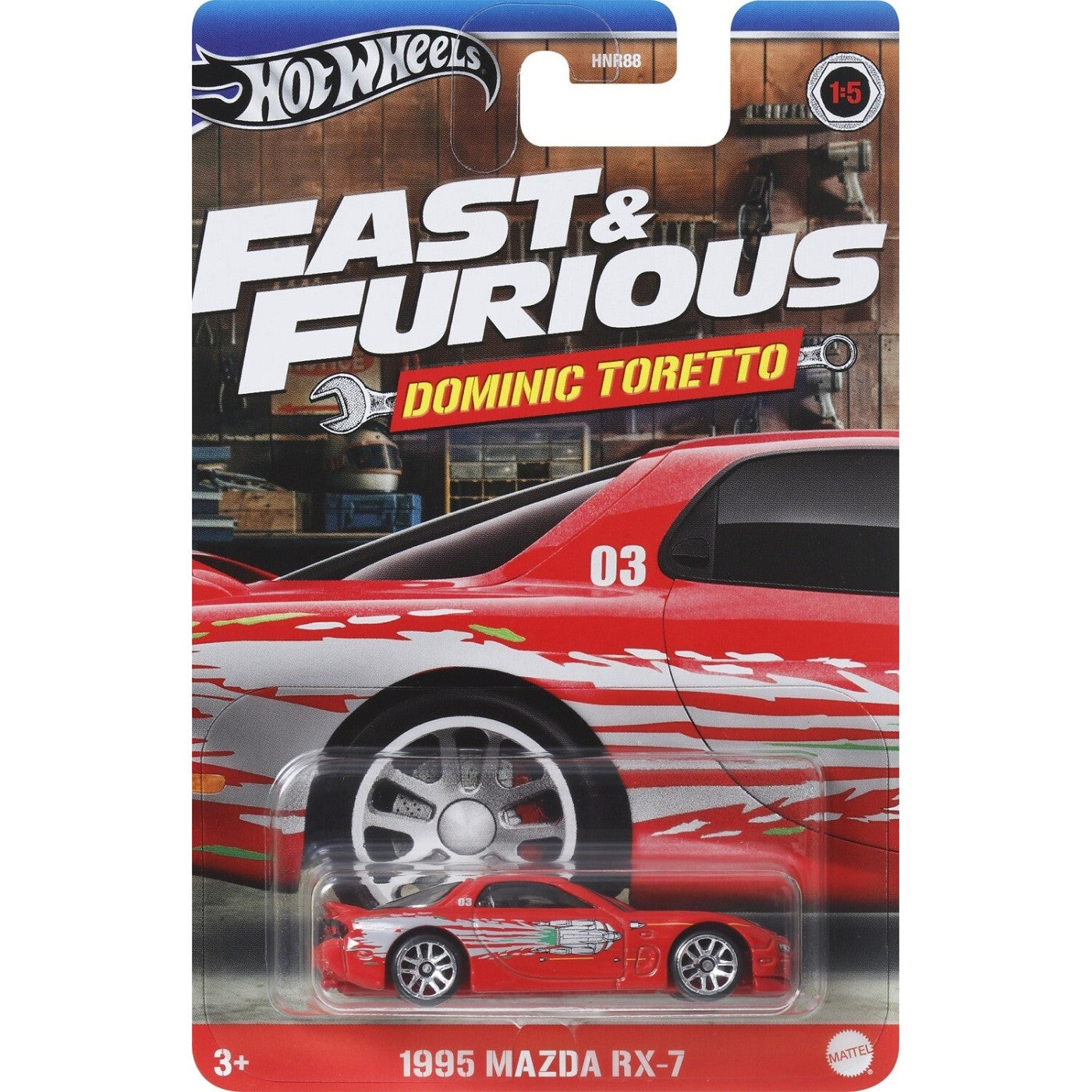 Hot Wheels Fast & Furious Dominic Toretto 1995 Mazda Rx-7