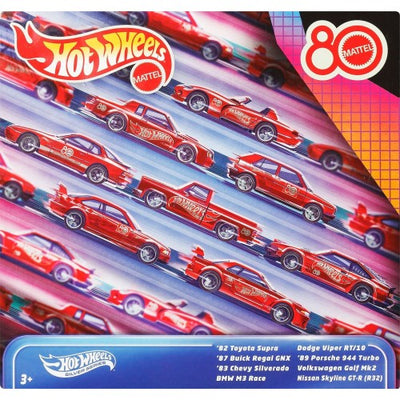 Hot Wheels Silver Series Mattel 80th Anniversary 8 in a pack - Set of 8 Die-Cast 1 64 Scale Cars & Trucks