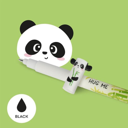Legami Hug Me Panda Erasable Gel Pen - Black Ink