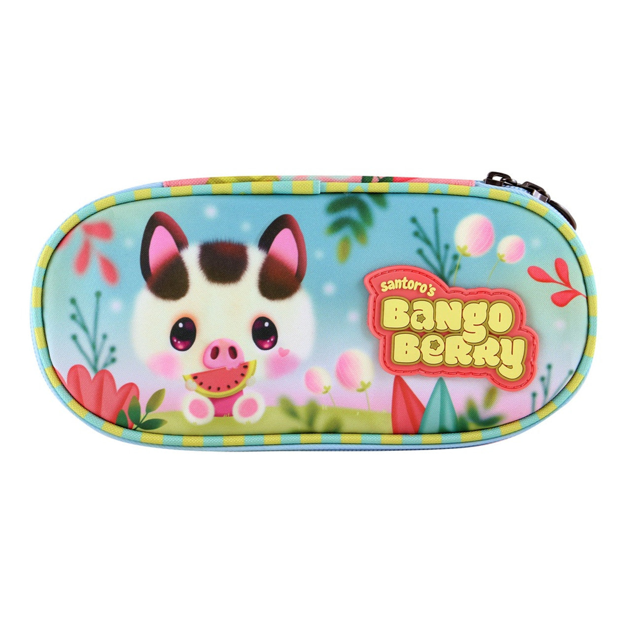 Bangoberry - Pencil Case Oval 1 Zip - Piggy Pig