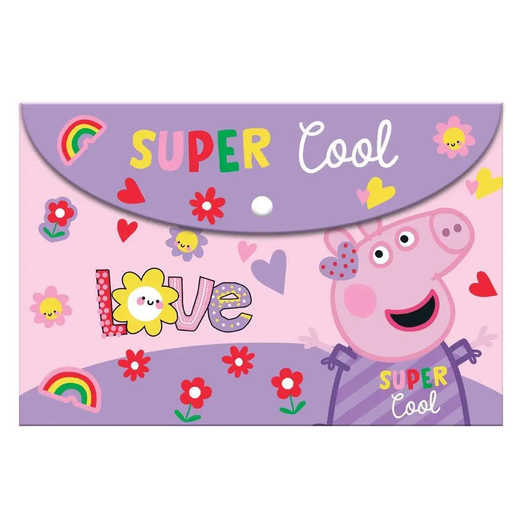 Peppa Pig A4 Button Folder