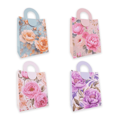 Gift bag FLOWERS - 21 x 10 x H25cm - 1 bag