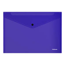Button Envelope A4 Blue