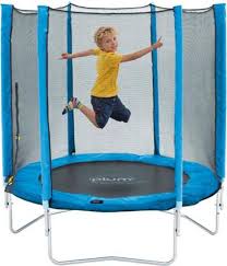 Trampoline & Enclosure Blue 244cm x 150cm safety net