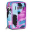 SEVEN QUICK GRAFFITI GIRL Filled 3 zip pencil case