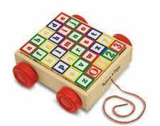 Wooden Block Cart 123-Abc