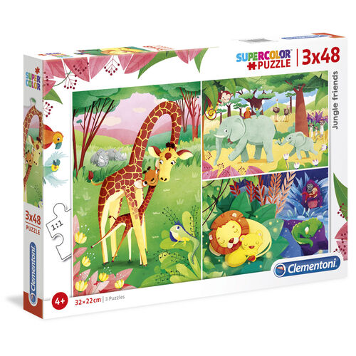 Puzzle 3X48 Jungle Friends