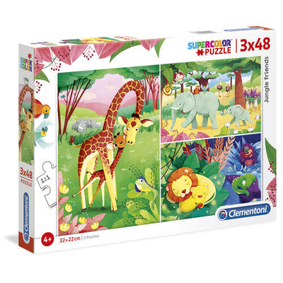 Puzzle 3X48 Jungle Friends