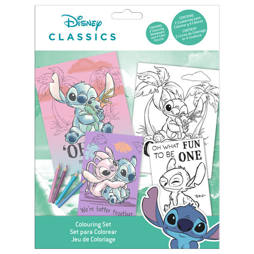 Disney Stitch Colouring Set