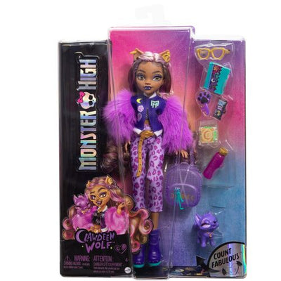 Monster High Clawdeen Wolf Fashion Doll with Pet Dog Crescent
