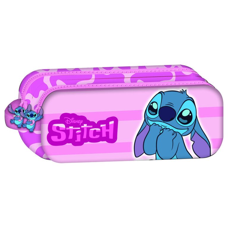 Disney Stitch Lovely Pencil Case with 2 Zippers