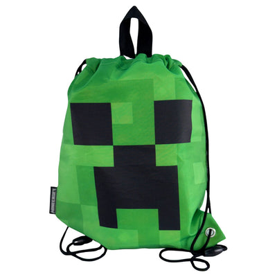 Minecraft Face Lunch Bag 30cm - String bag