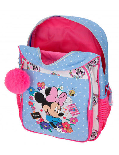 Disney Minnie Flowers Adaptable Backpack 40cm - 1 large compartment fit A4