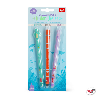 Erasable Pen Set Of 3 Under The Sea