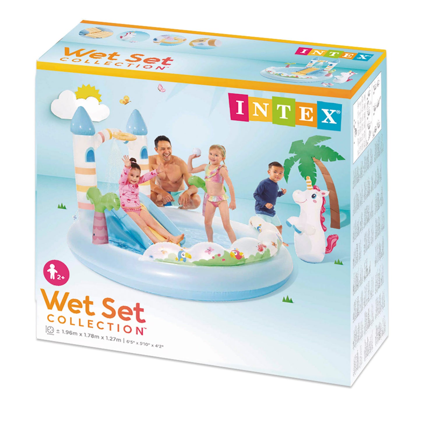 Unicorn Castle Play Center Inflated 196 x 178 x 127cm