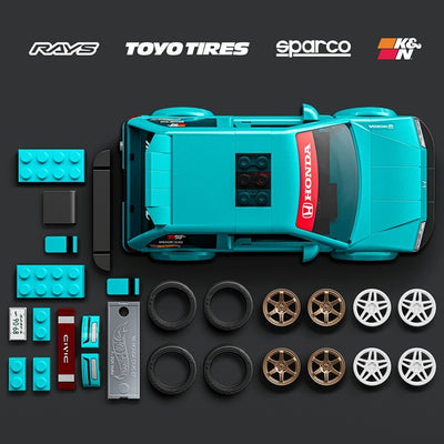 Brick Shop Hot Wheels Custom '90 Honda Civic EF Building Set