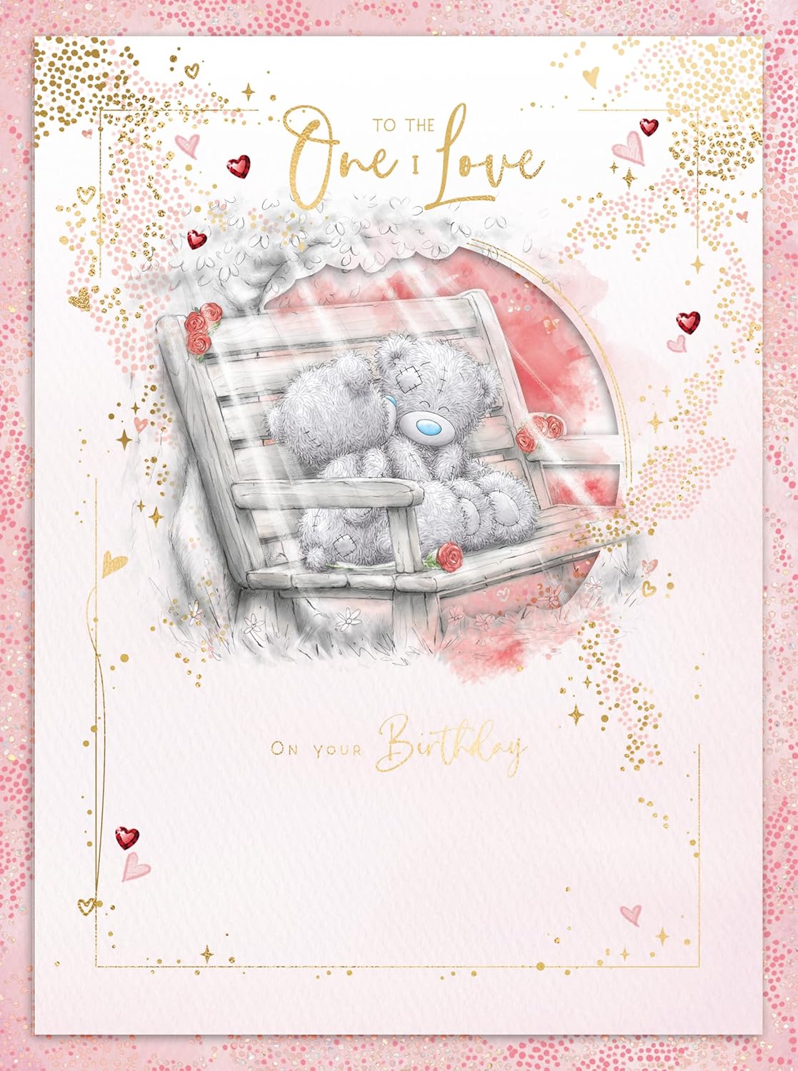 Bears On Bench One I Love Luxury Boxed A4 Birthday Card