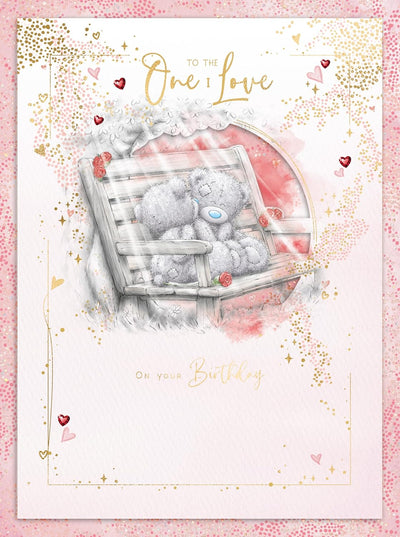 Bears On Bench One I Love Luxury Boxed A4 Birthday Card