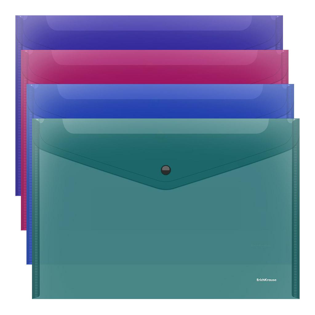 Plastic Envelope with Snap Button A3