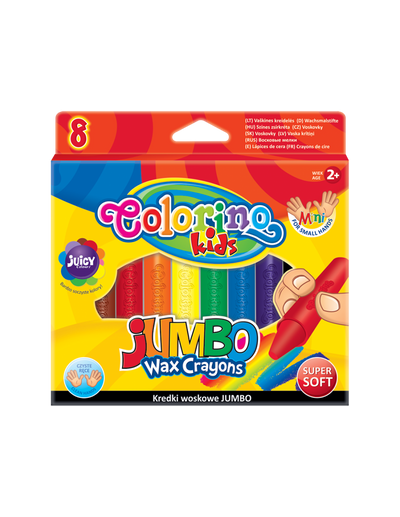 Kids Jumbo Wax Crayons x 8 Colours