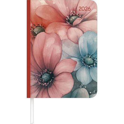 Lady Journal Flowers 2026 Pocket Calendar A6 (10.7x15.2 cm)