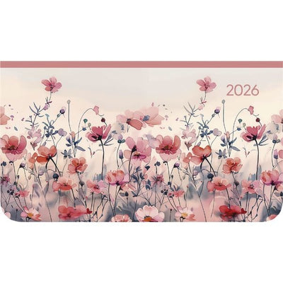Ladytimer Pad Flower Field 2026 - Diary 6x9 cm one week on 2 pages