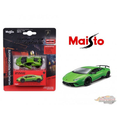 Maisto 1:64 Speed Icons Lamborghini Huracan Performante Green Diecast Model Car