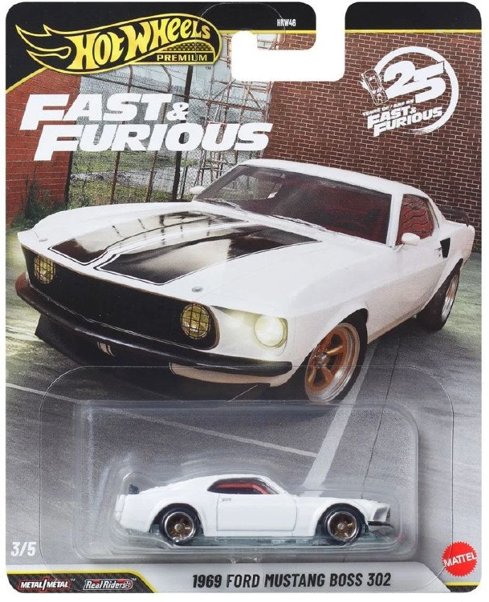 Hot Wheels Premium Fast & Furious 25th Anniversary 1969 Ford Mustang Boss 302 Die-Cast Vehicle