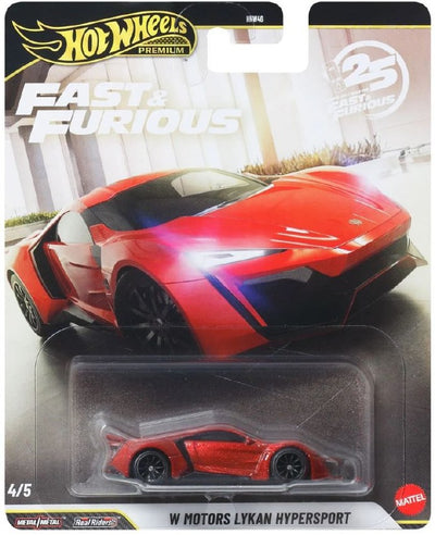 Hot Wheels Premium Fast & Furious 25th Anniversary W Motors Lykan Hypersport Die-Cast Car