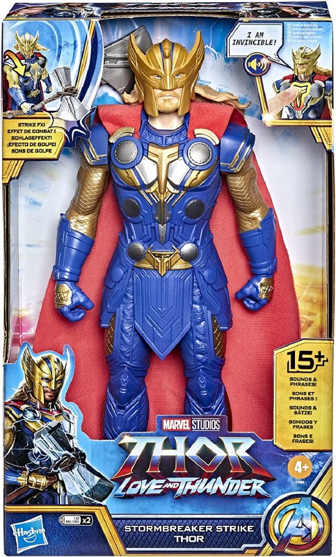 Marvel Thor Love and Thunder Stormbreaker Strike Thor 12-inch Action Figure