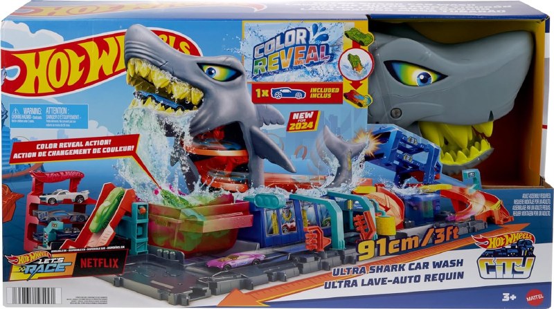 Hot Wheels Ultra Shark Car Wash Set