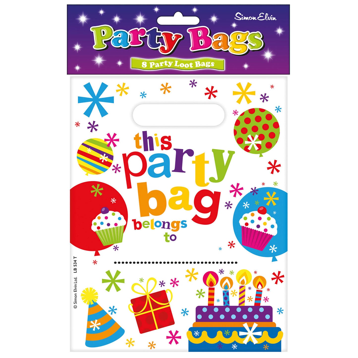 Party Bags - Pack Of 8 - 18 X 22 Cm