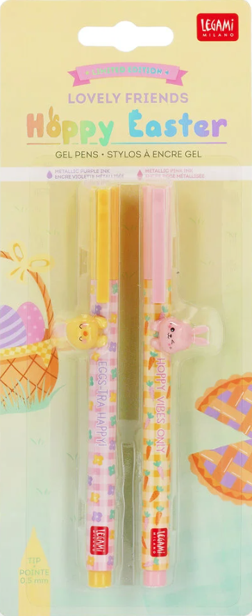 Legami Hoppy Easter Lovely Friends Gel Pen Set (2 Pens)