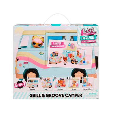 Lol Surprise Camper Grill & Groove Trasmormabile 5 In 1