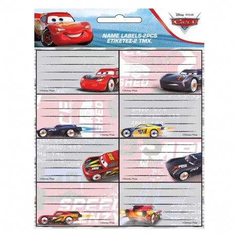 Cars Name Label 