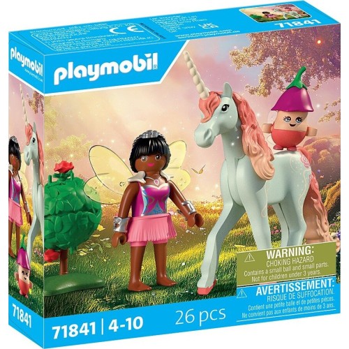 Playmobil Magic Unicorns Collectible Unicorn Sky Rose With Fairy 71841