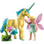 Playmobil Magic Unicorns Collectible Unicorn Sunshine Blossom With Fairy - 71842