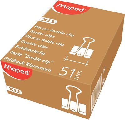 Black Binder Clips 51mm - x 1 pcs