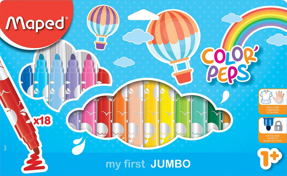 My First Jumbo Markers X18 Colour Peps