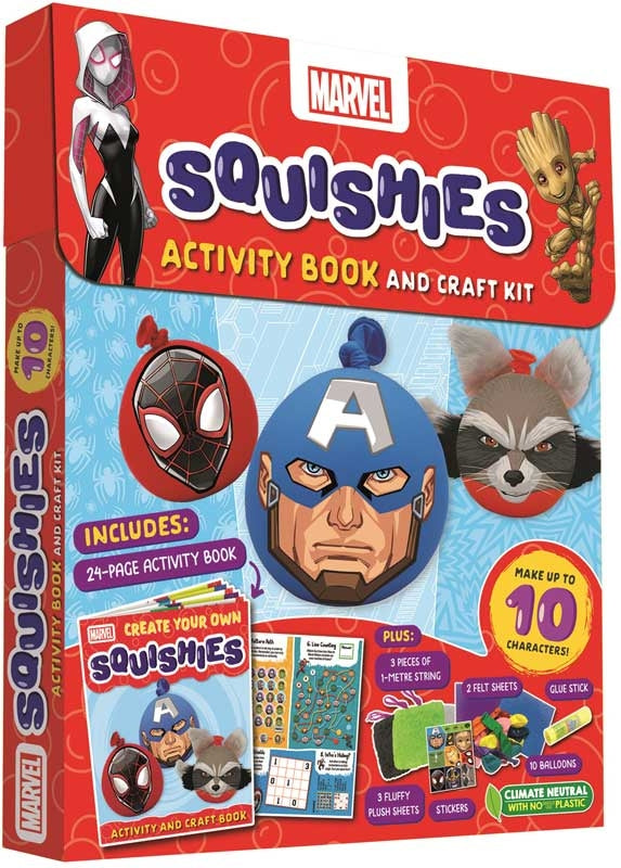 Marvel Squishies Activity Book And Craft Kit.