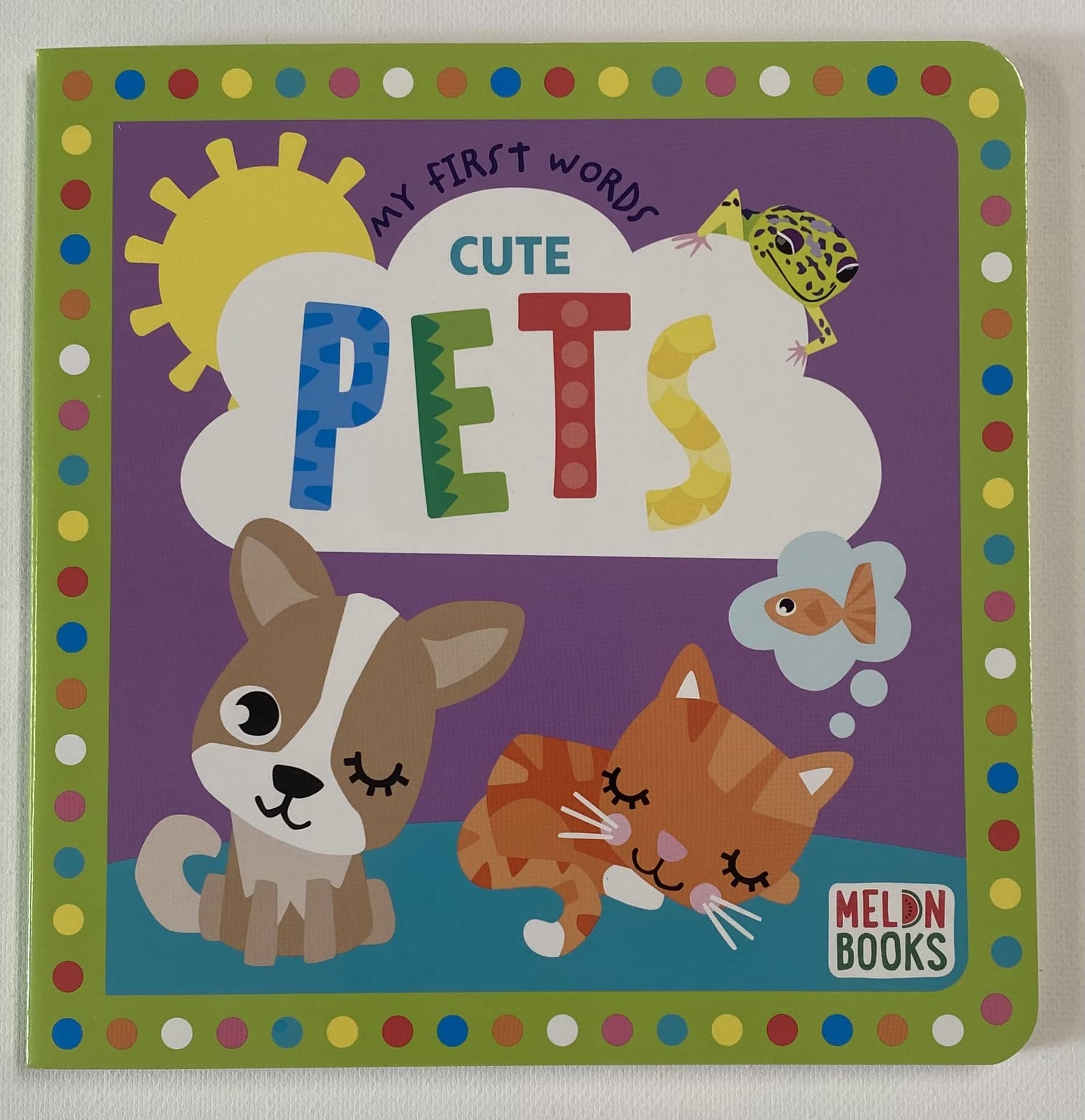 First Words Board Book Cute Pets